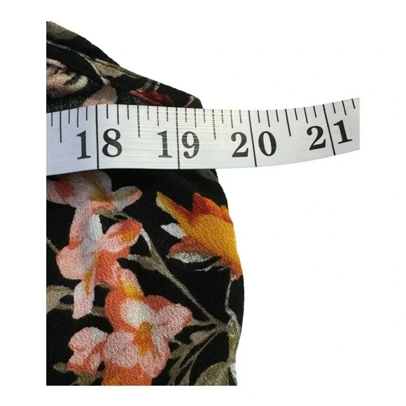 American Eagle Women's Small Floral Sleeveless Tank Top Multicolor Ruffle Trim - Picture 5 of 8